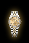 ROLEEX Oyster perpetual Date Just Automatic TT GOLD DIAMOND 478
