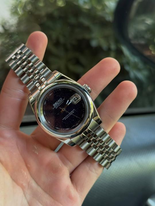 Seik O  Mode Galaxy Silver Black