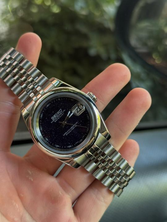 Seik O  Mode Galaxy Silver Black