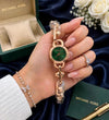 Michael l Kors Lennox Rosegold Green Dial