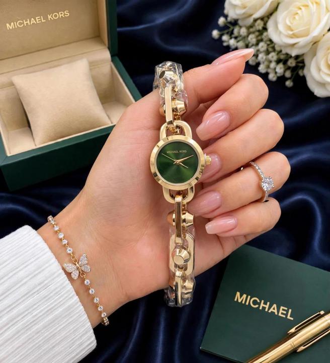 Michael l Kors Lennox Gold Green Dial