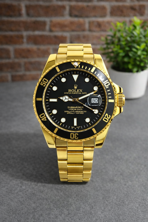 ROLLEX SUBMARINE GOLD BLACK DIAL AT291