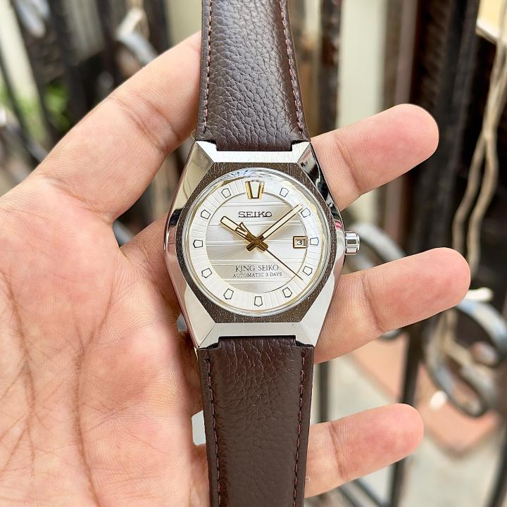 Seiko King Vana automatic brown white
