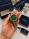Tommy Hilfigher Women Brown Green Dial