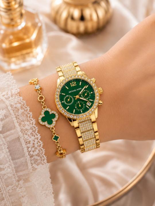 Michael l Kors Chorno Bradshaw D Gold Green
