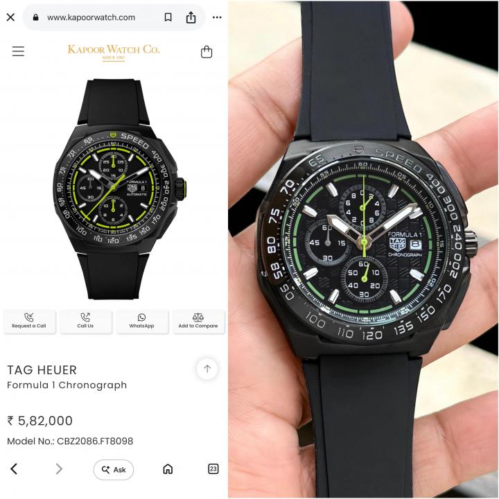 Tag_g Formula 1 Chronograph black green