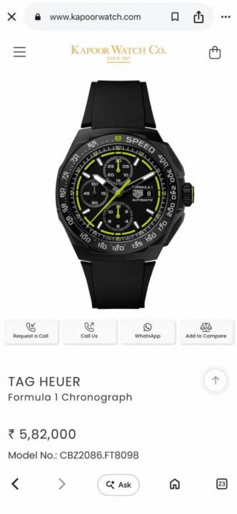 Tag_g Formula 1 Chronograph black green