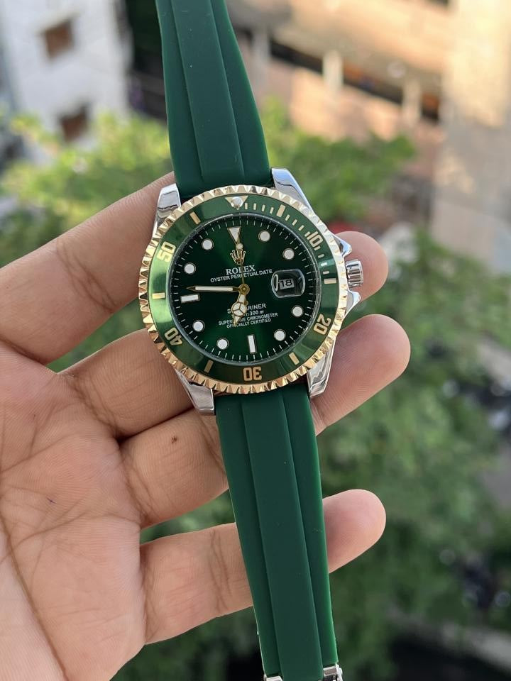 ROLEEX SUBMARINER BELT GREEN PREMIUM WATCH