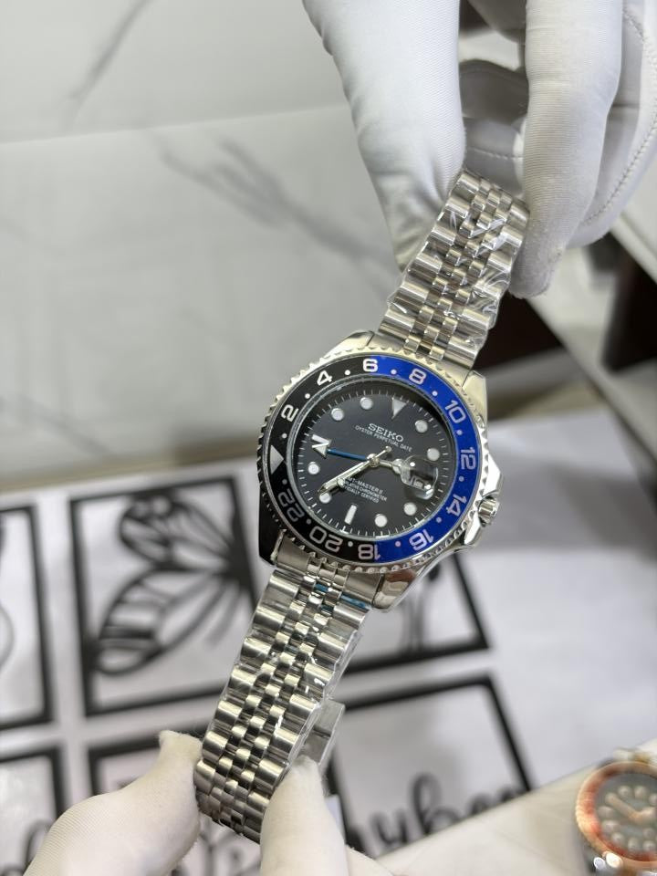 SEIKO GMT MASTER 2 SWISS MOVEMENT LIKE AUTO BUTTERFLY LOCK 1014