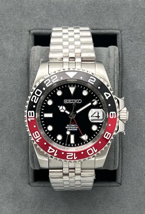SEIKO GMT MASTER 2 SWISS MOVEMENT LIKE AUTO BUTTERFLY LOCK 1017