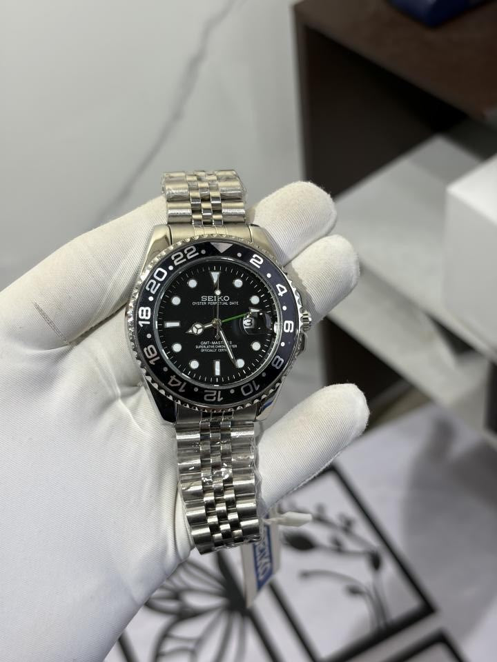 SEIKO GMT MASTER 2 SWISS MOVEMENT LIKE AUTO BUTTERFLY LOCK 1020