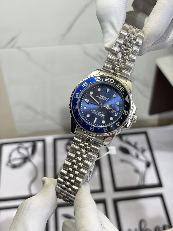 SEIKO GMT MASTER 2 SWISS MOVEMENT LIKE AUTO BUTTERFLY LOCK 1023