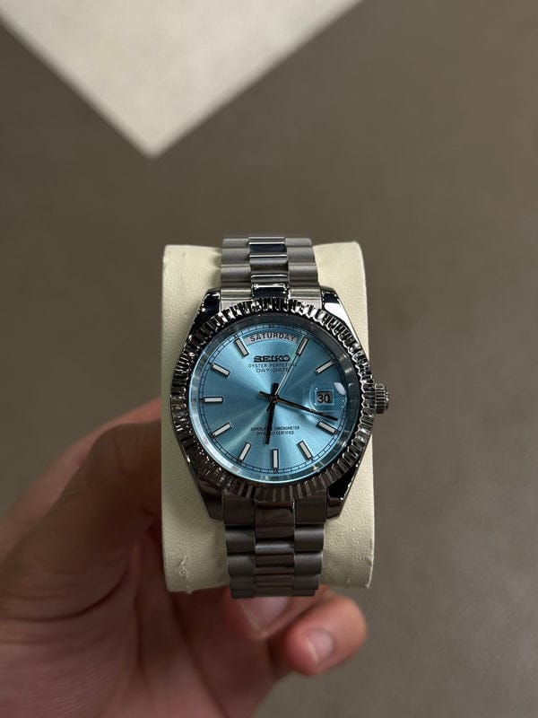 Seiko Oyster Perpetual Day Date Movment Like Automatic Silver-Tiffny