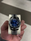 Seiko Oyster Perpetual Day Date Movment Like Automatic Silver-Blue