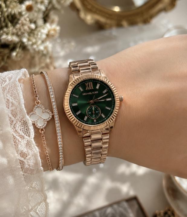 Michael l Kors Lennox Rosegold Green