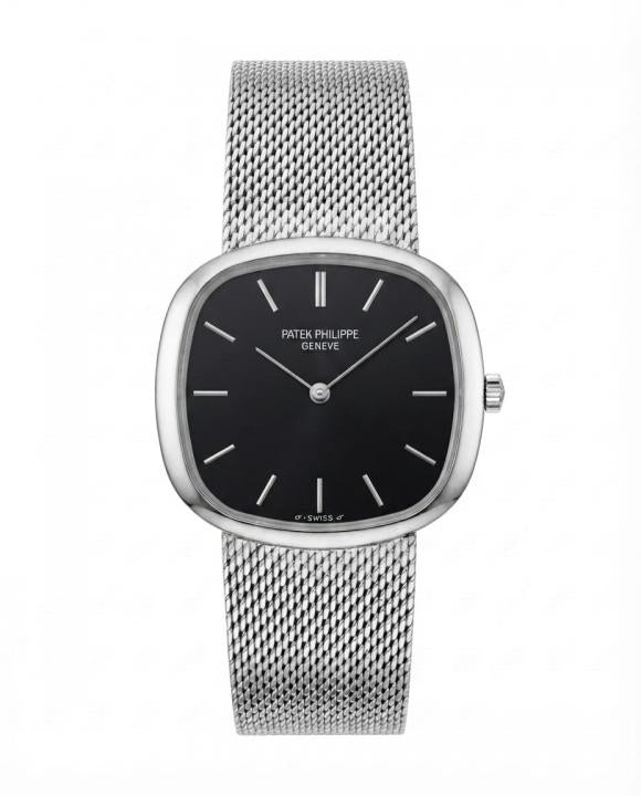 Patek philipe Ellipse Timepiece Silver Black Dial