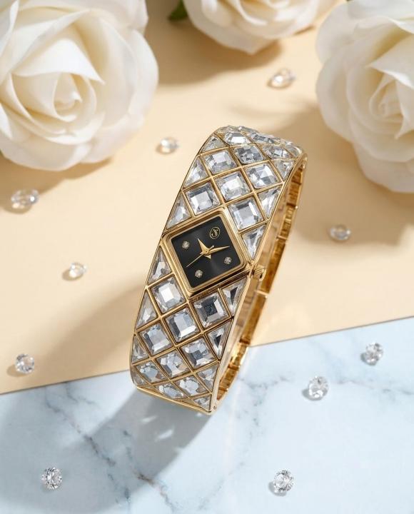 Swarrovsk_i Curiosa Bangle Gold To Black