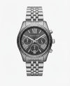 Michea_l kors Lexington Mk8602 Silver Black Dial
