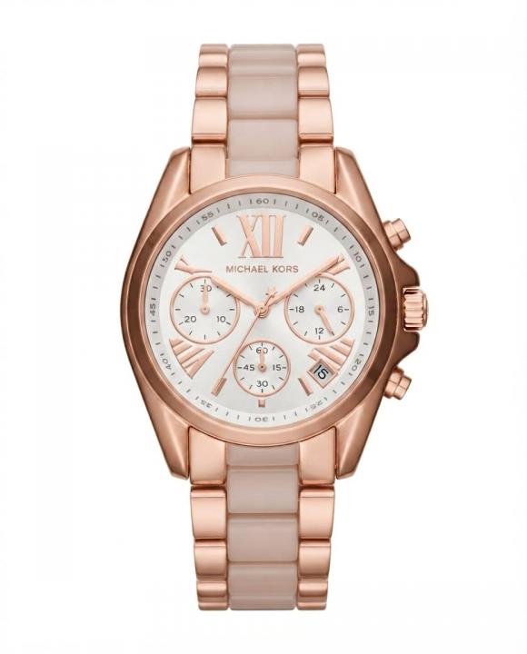 Michea_l kors bradeshaw  two tone  Rose Gold White Dial