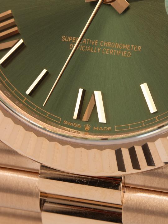 Rolee_x Oyster Perpetual Day Date 40 Battery Copper Green