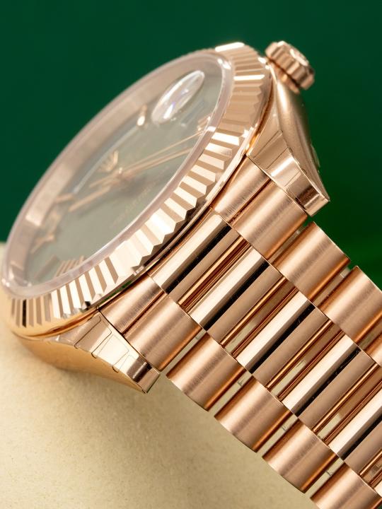 Rolee_x Oyster Perpetual Day Date 40 Battery Copper Green
