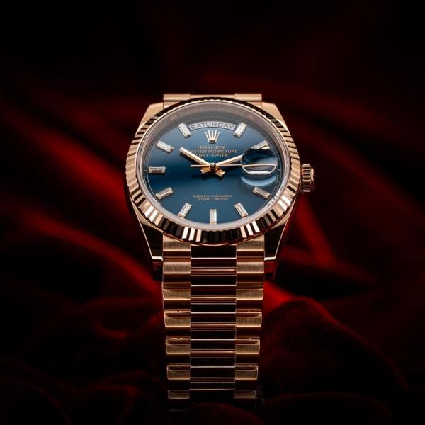Rolee_x Oyster Perpetual Day Date 40 Battery Copper-Blue-Diamond