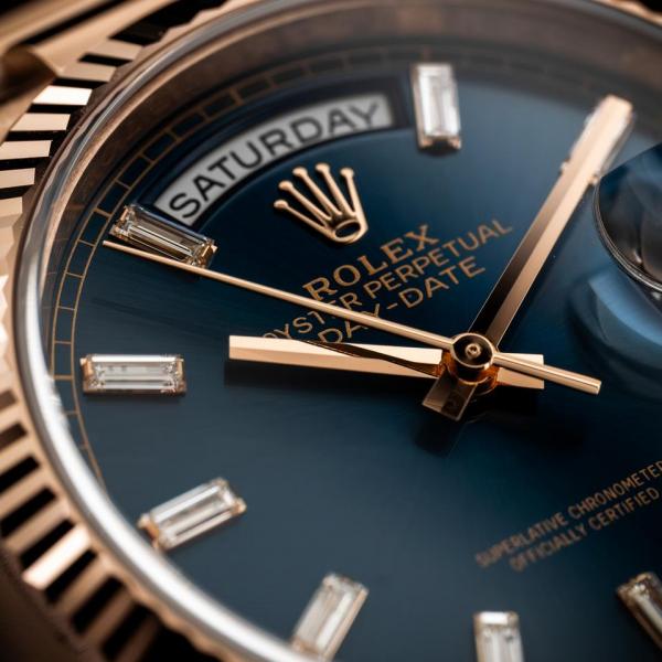 Rolee_x Oyster Perpetual Day Date 40 Battery Copper-Blue-Diamond