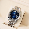 Rolee_x Oyster Perpetual Day Date 40 Battery Silver-Blue
