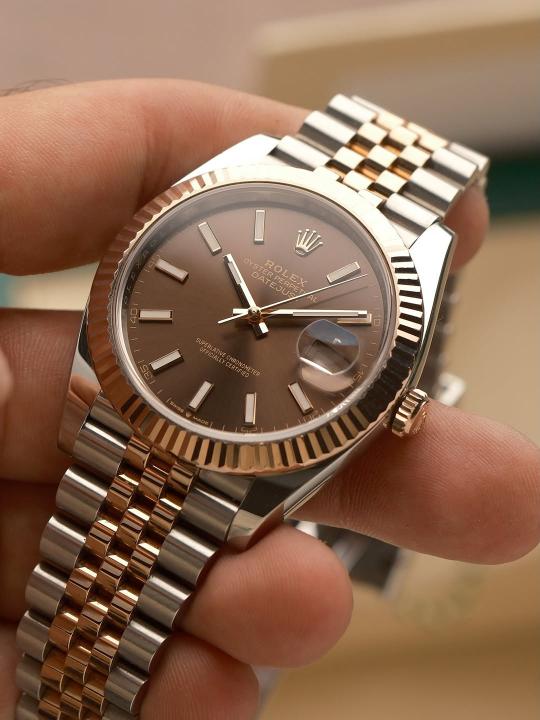 Rolee_x Oyster Perpetual Date Just 2Ton-Copper-Brown