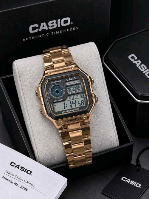 CASIO ILLUMINATOR Rose gold metal