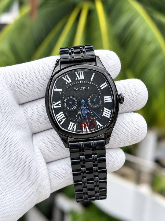 Cartieerr Sun Moon Metal Full Black Dial AT429