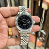 Seiko Mod Date Just Arabic Silver Black Dial