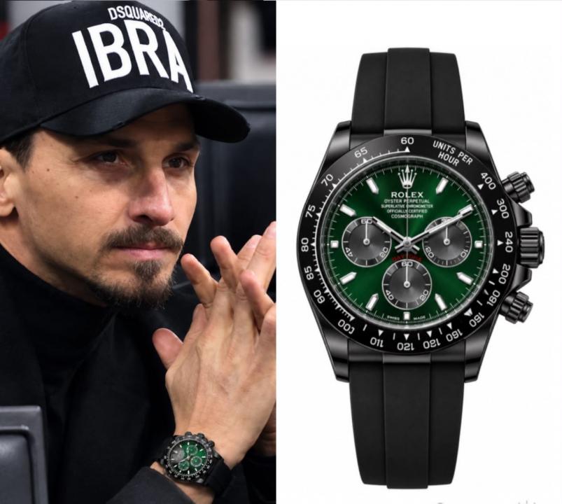 Roleex Daytona Rubber Green Dial Black Tone
