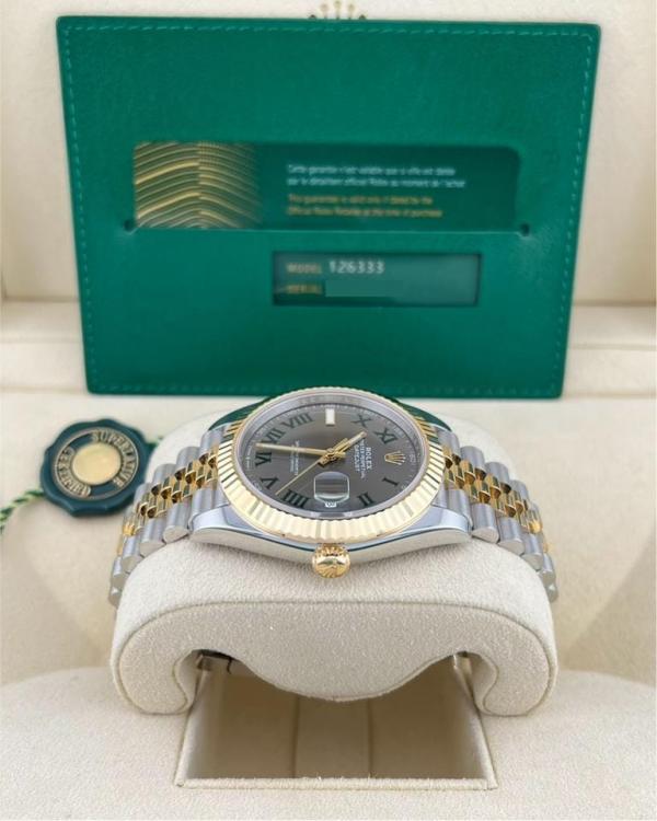 Rolee_x Oyster Perpetual Date Just 2Ton-Gold-Grey