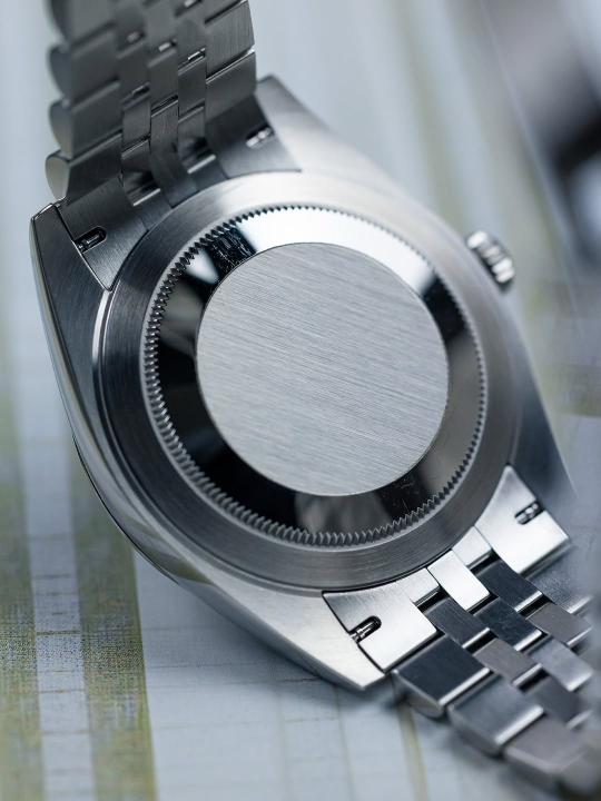 Rolee_x Oyster Perpetual Date Just Silver Green