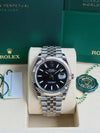 Rolee_x Oyst uuer Perpetual Date Just Silver-Black
