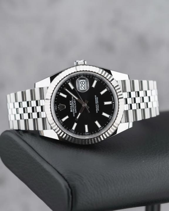 Rolee_x Oyst uuer Perpetual Date Just Silver-Black