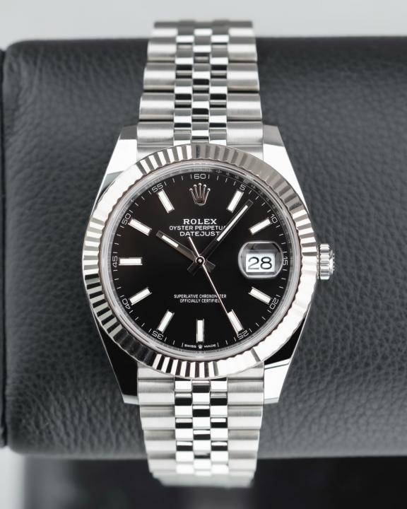 Rolee_x Oyst uuer Perpetual Date Just Silver-Black