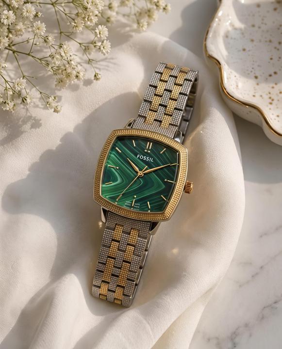 Fossii_l x Nick Jonas Ladies 2Ton Gold Green 01