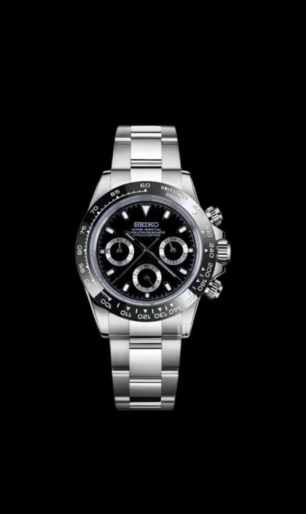 SEIK O DAYTONA MOD BLACK PANDA 1030