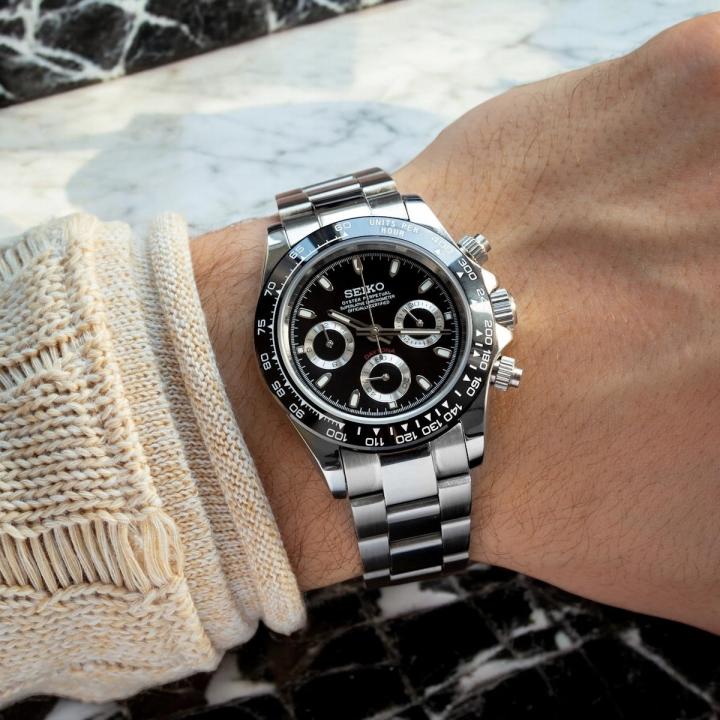 SEIK O DAYTONA MOD BLACK PANDA 1030