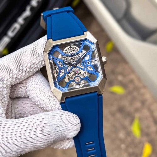 BELL & ROSS AUTOMATIC SILVER-BLUE