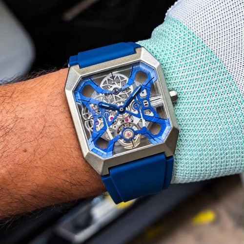 BELL & ROSS AUTOMATIC SILVER-BLUE