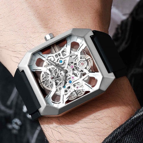 BELL & ROSS AUTOMATIC SILVER-SKY-BLUE