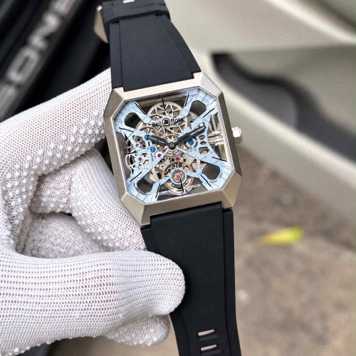 BELL & ROSS AUTOMATIC SILVER-SKY-BLUE
