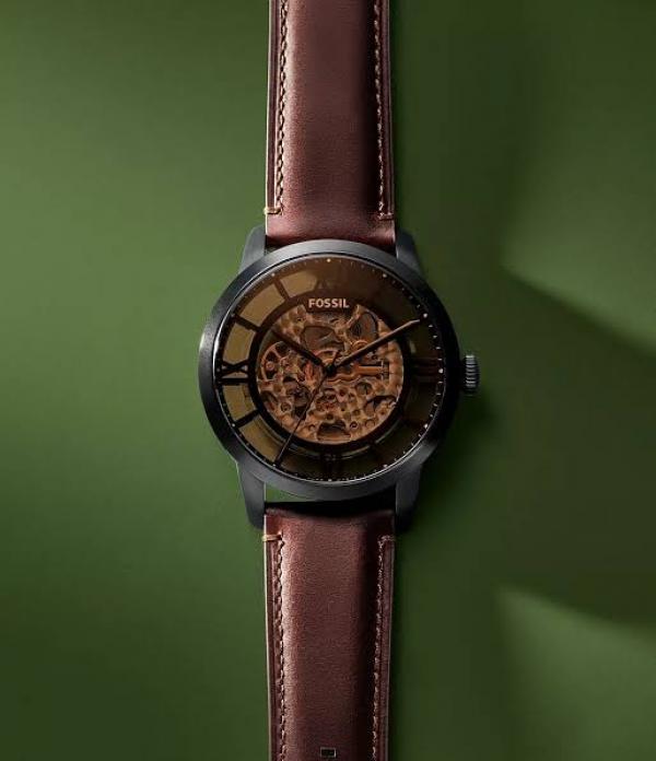 FOSSSIL TOWNSMAN A AUTOMATIC LIGHT BROWN LEATHER BELT AT165