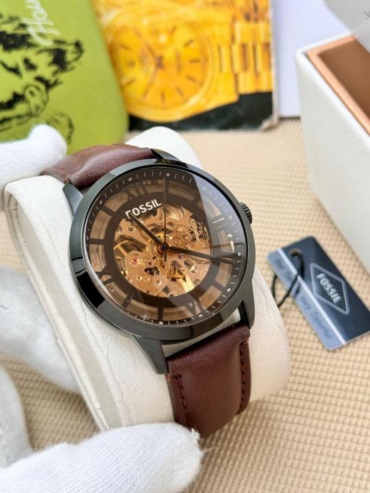 FOSSSIL TOWNSMAN A AUTOMATIC LIGHT BROWN LEATHER BELT AT165