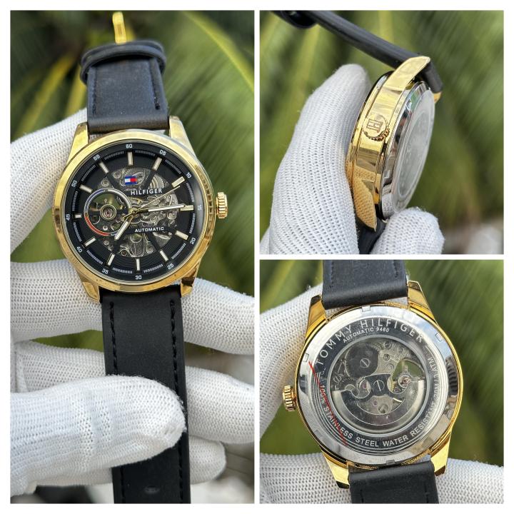 Tommyy  Hilfiger Automatic Black Gold Black AT143