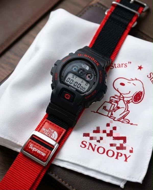 GSHOCK X NORTH FACE SUPREME BLACK RED 1033