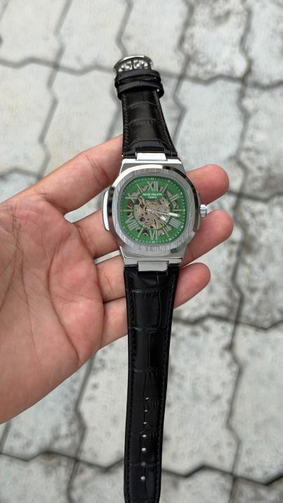Patee_k Philippe nautilus skeleton automatic open heart open back best premium leather